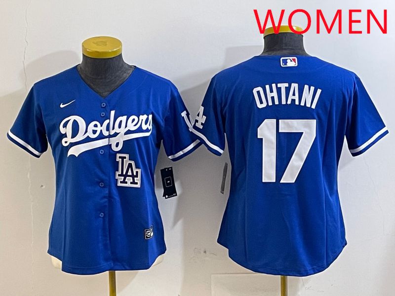 Women Los Angeles Dodgers 17 Ohtani Blue Game 2025 Nike MLB Jersey style 31810